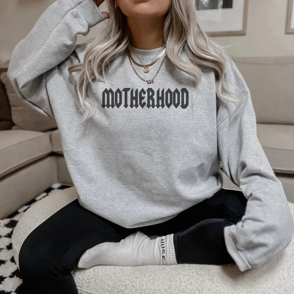 Motherhood Crewneck Sweatshirt - White