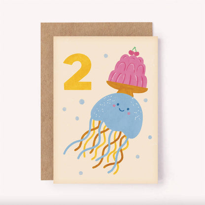 Birthday Card - 2nd Milestone Jellyfish