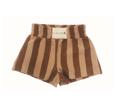 Vertical stripe boxer shorts with large patch front and comfy stretch jersey fit.