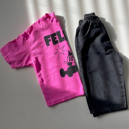 Felix the Cat Tee - Magenta