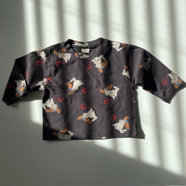 Long Sleeve Tee - Puppy Print