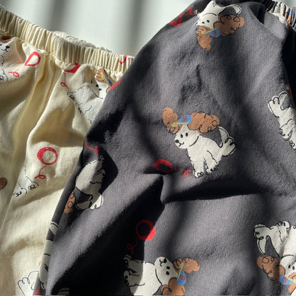 Balloon Trousers - Puppy Print