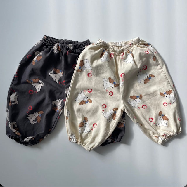 Balloon Trousers - Puppy Print