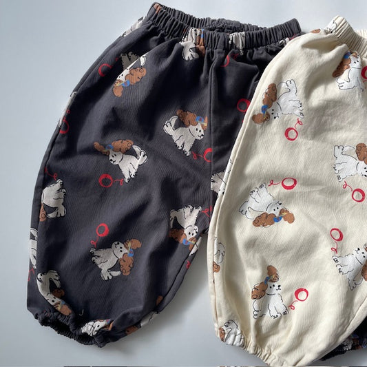 Balloon Trousers - Puppy Print