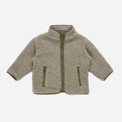 Shearling Zip Jacket - Olive