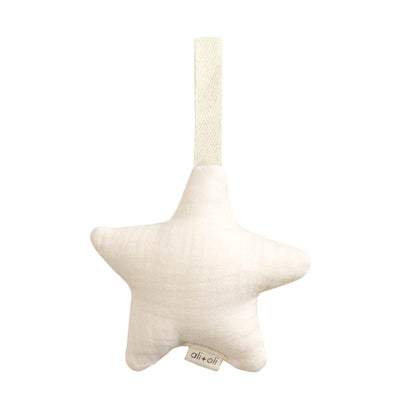 Plush Star Pacifier Holder (Muslin Ivory)