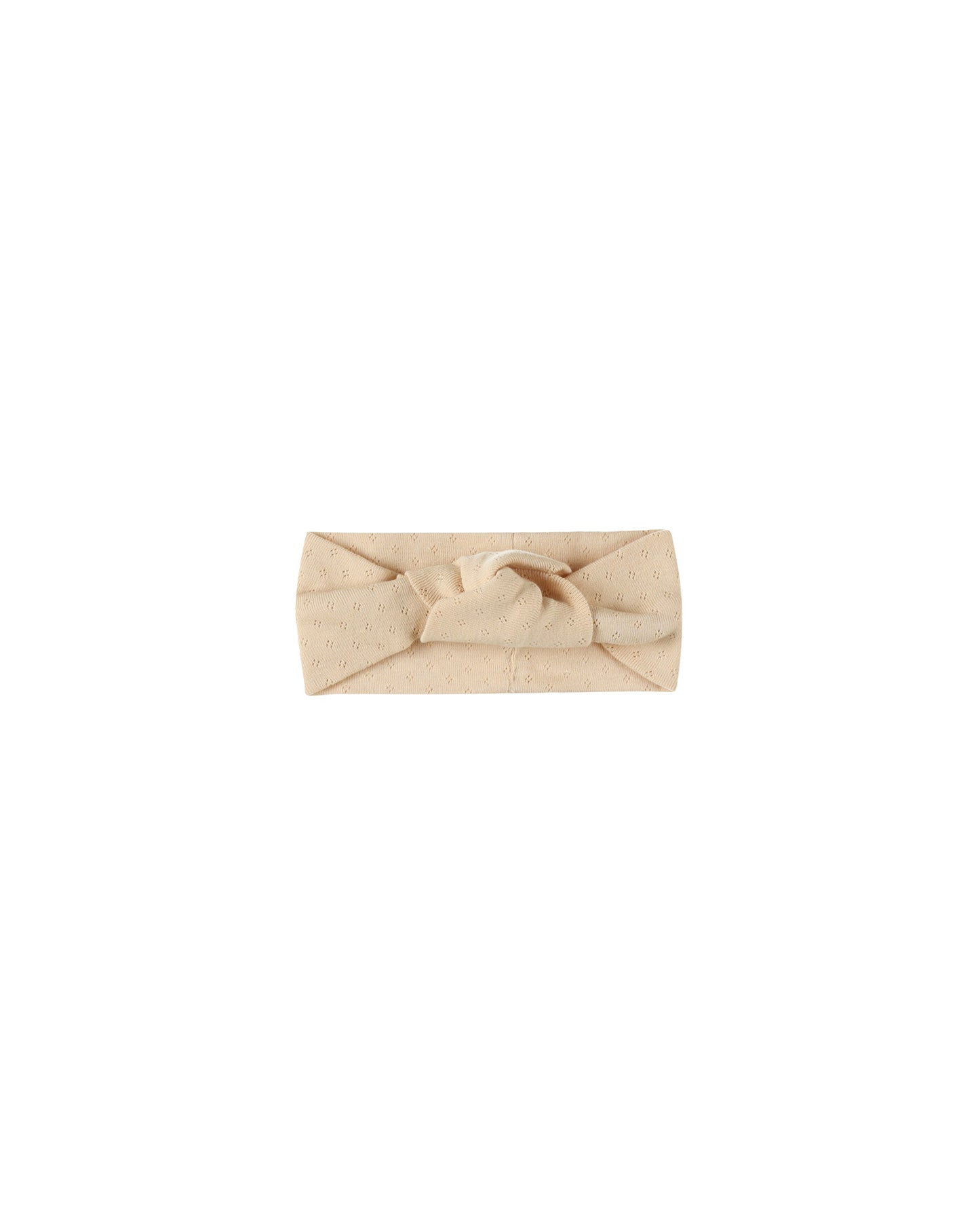 Pointelle Knotted Headband - Shell